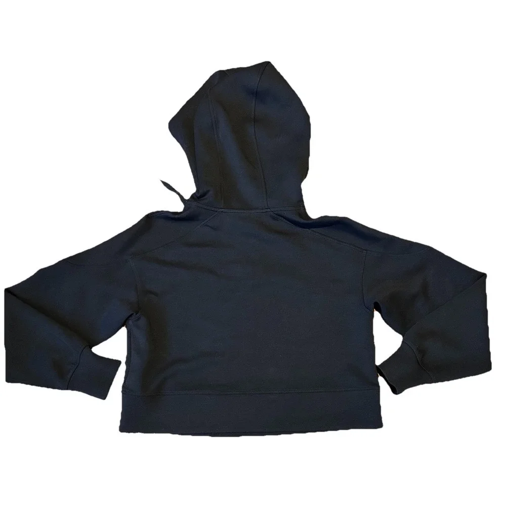 Lululemon Get Centered Cropped Hoodie Lululemon‎ Spellout Logo Size 6 Black
